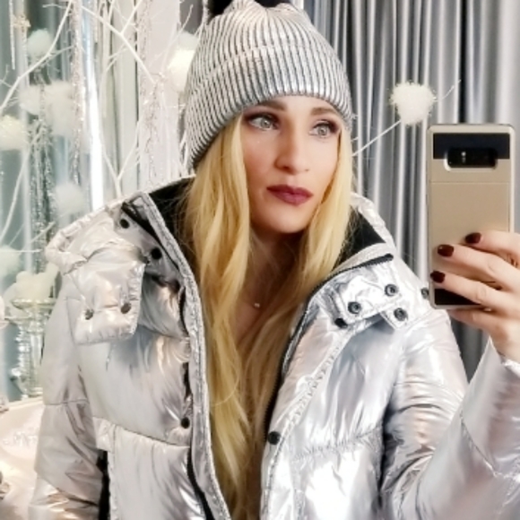 ELIZA Metallic Hat Beanie - SILVER - Picture 2 of 9